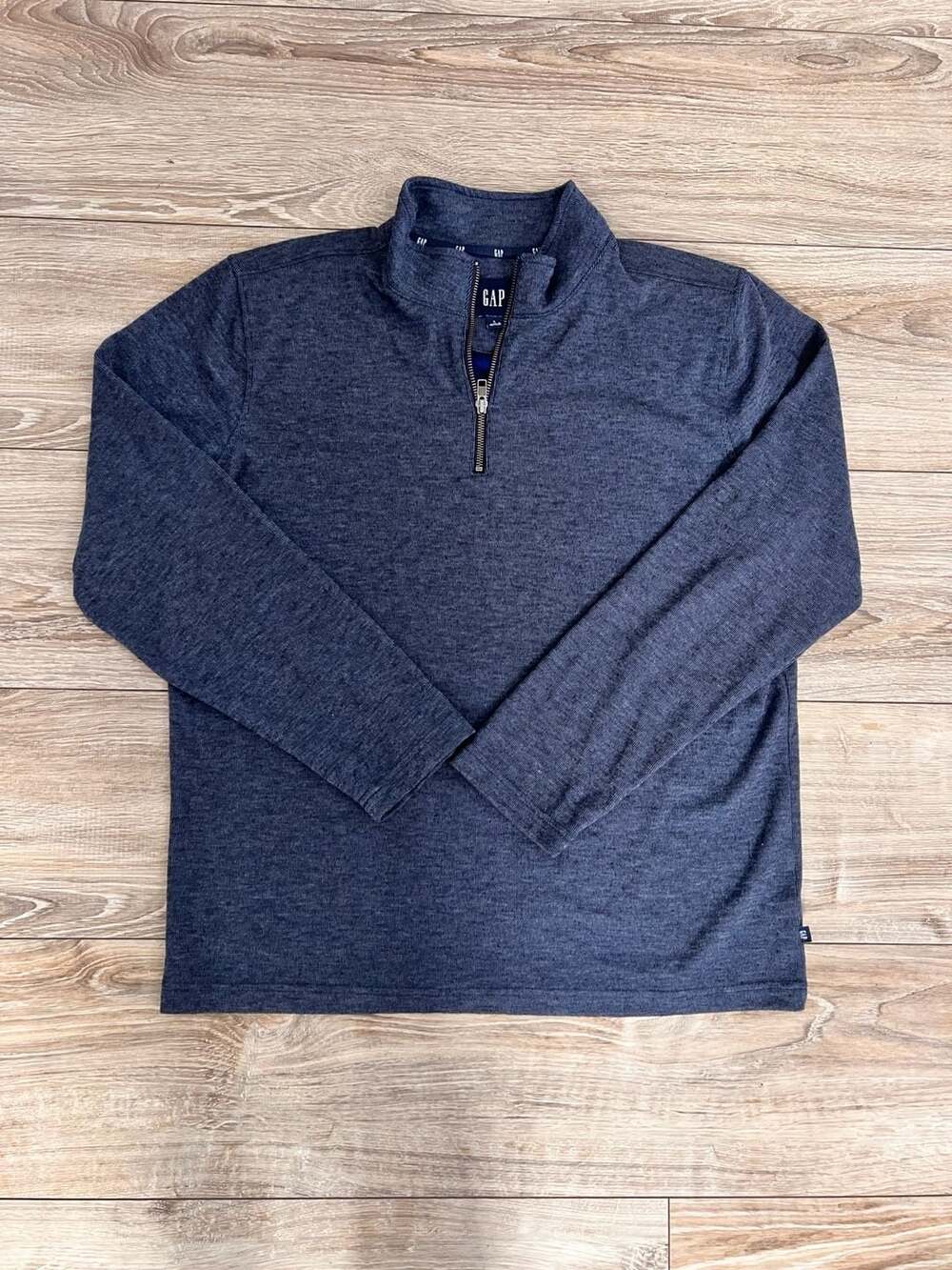 Gap Half Zip Pullover Size L Dark Blue Heathered